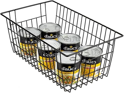 Miniatura 7 de SANNO Cestas de almacenamiento de alambre para congelador, cestas de almacenamiento para armario, organizador de granja, cubos organizadores grandes