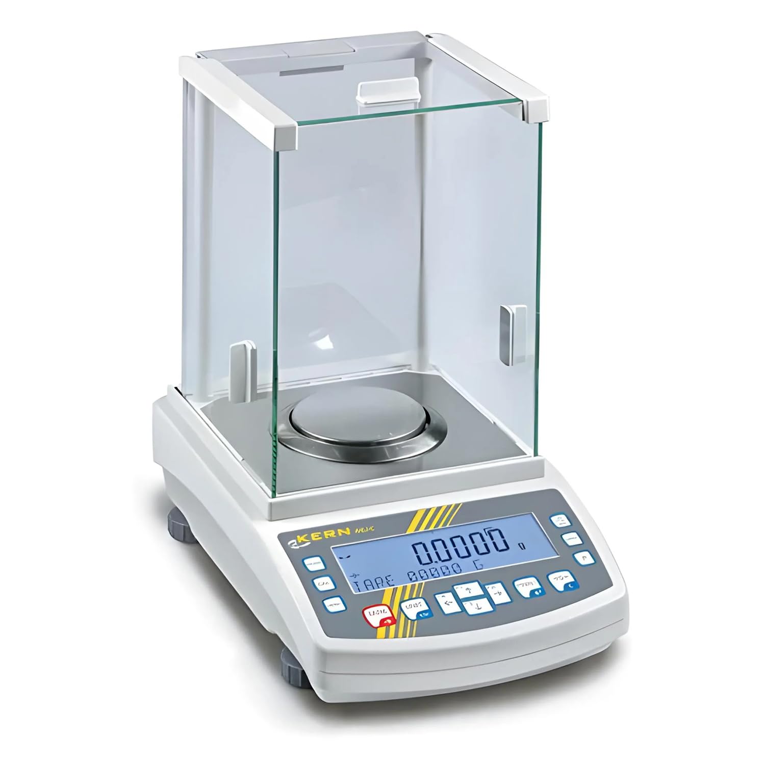 Compacto de gama alta Báscula de análisis [Kern AEJ 200 – 4 cm] con práctico Pipeta programa Calibración y una Excusa de memoria, con escaneado aprobación [M], rango de pesaje [Max]: 220 g, precisión [D]: 0,1 g, reproducibilidad: 0,2 g, linealidad: 0,3 g