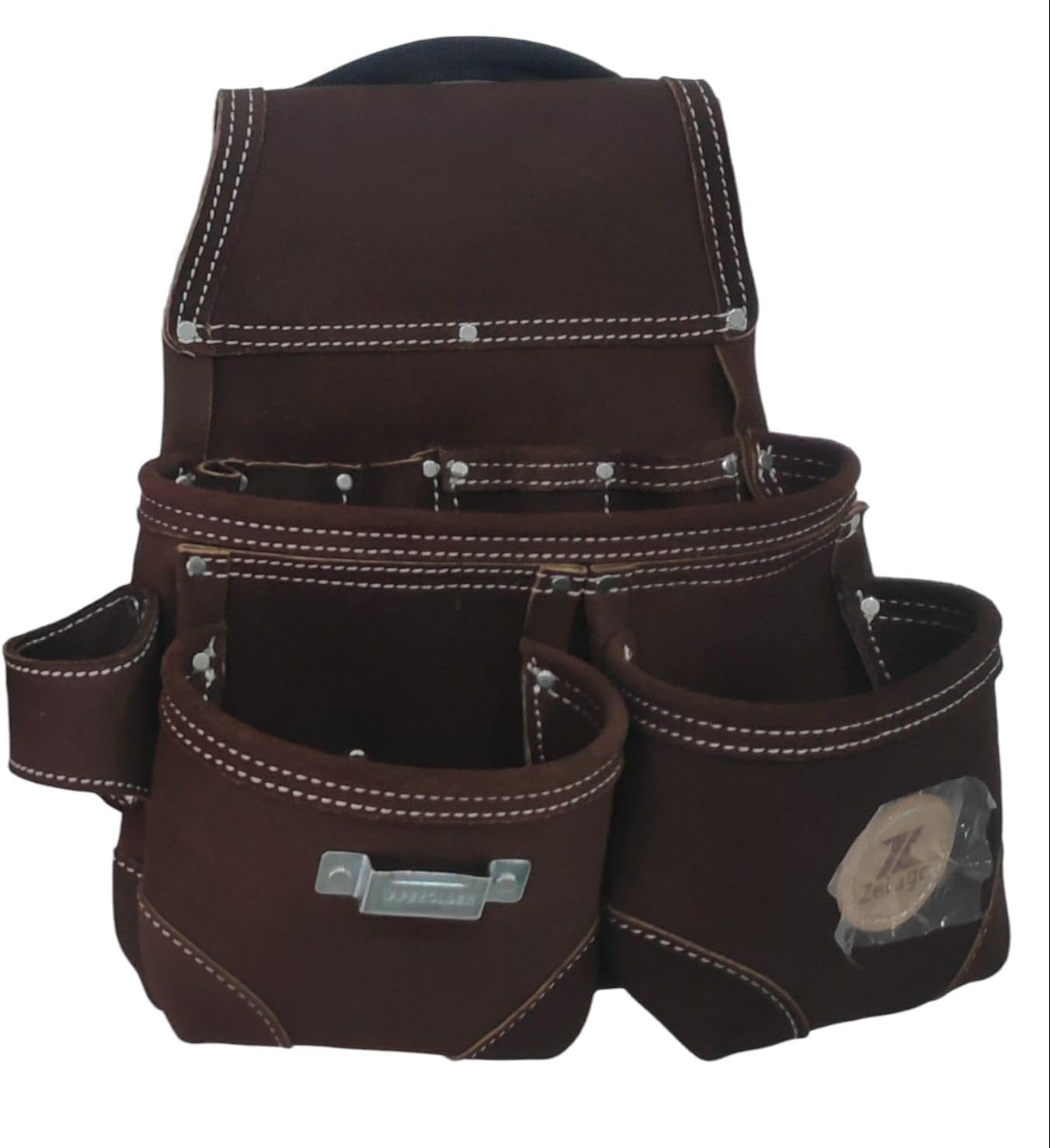 Zeluga Sued Leather Tool Belt, Bag, Carpenter, Construction, Framers, Handyman and Electrician Tool Bag Set (20-379)
