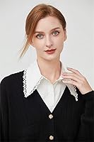 Vista 4 de Blusa desmontable con cuello falso, media camisa, cuello falso falso para mujeres y niñas