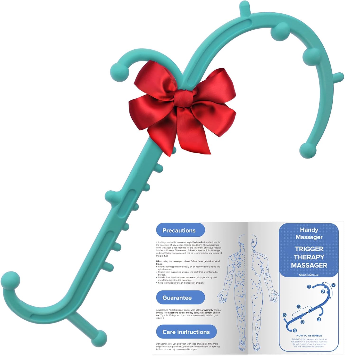 Ranarose Deep Tissue Back & Neck Massager - Back Massager Stick for Pain Relief, Muscle Knot Remover, Trigger Point Massage Tool for Full Body, Shoulders, Legs - Pressure Point Massage Tool