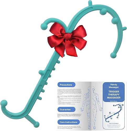 Miniatura 10 de Masajeador de Tejido Profundo para Espalda y Cuello - Stick de Masaje para la Espalda para Alivio del Dolor, Removedor de Nudos Musculares, Azul