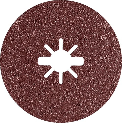 Bosch 25x EXPERT R781 Prisma Ceramic X-LOCK Fibre Discs (for Steel, Stainless steel sheets, Ø 125 mm, Grit 36, Professional Accessory Small Angle Grinder)