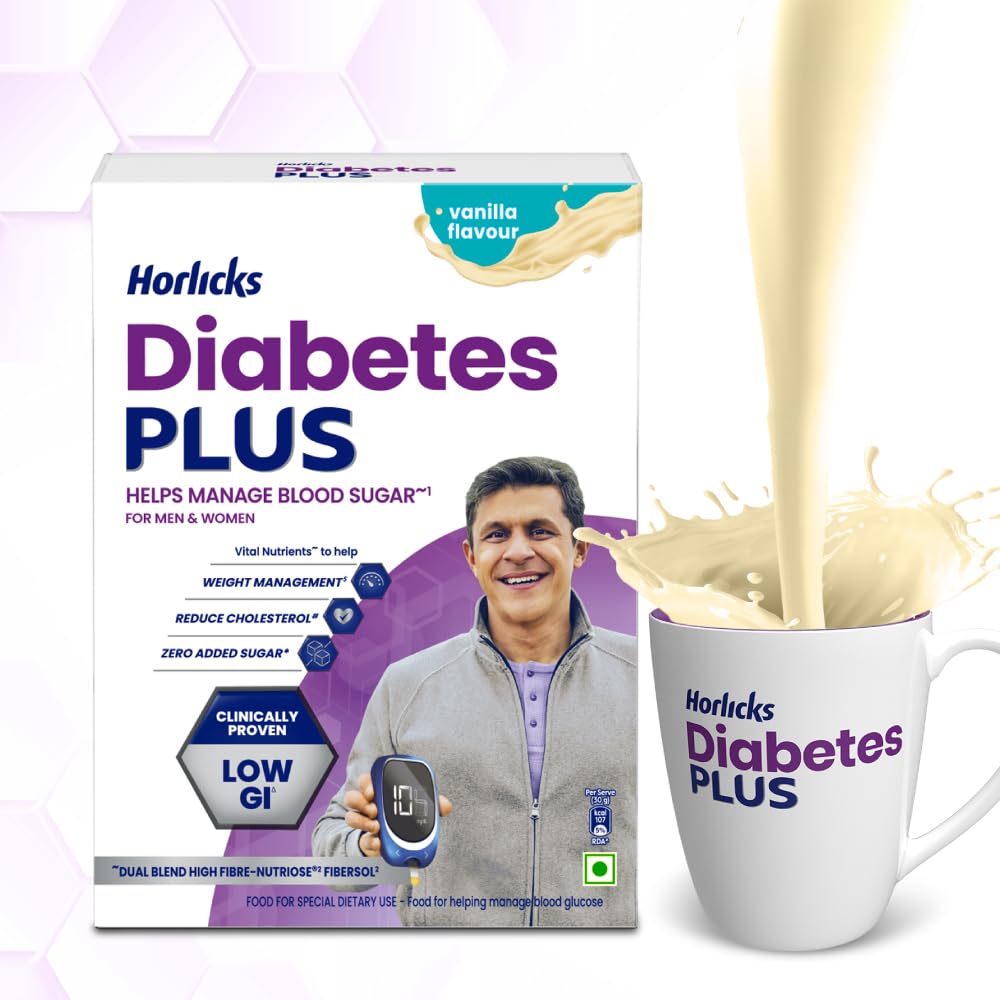 Horlicks Diabetes Plus, Vanilla, 400g | Helps Manage Blood Sugar | Starts working from Day 1-image-14