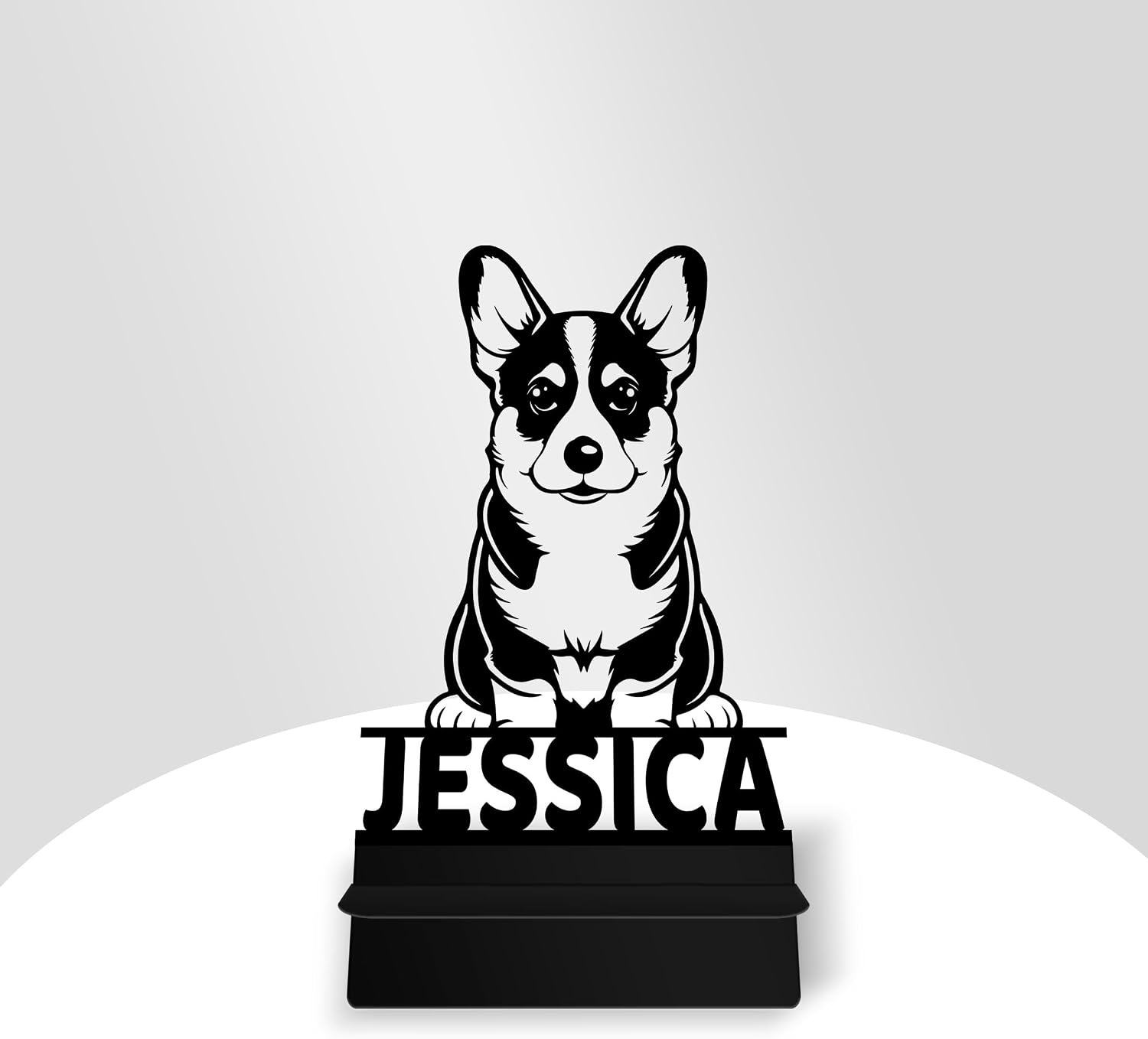 Personalized Corgi Dog Phone Holder, Custom Name Metal Desk Stand, Cute Pet Accessories Dock, Tablet, Smartphone Display Stands, Gifts For Friends, Animal Lovers, Teens, Christmas