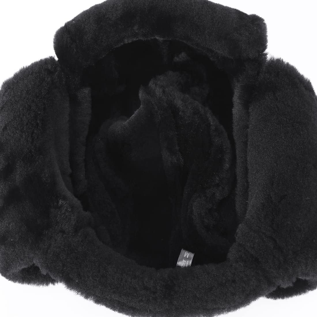Harssidanzar Aviator Hat for Men Women Genuine Sheepskin Shearling Leather Winter Warm Trapper Hat CU603US - Image 7
