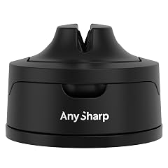 AnySharp EVO Hands Free Knife Sharpener - Easy to Use Sharpening Tool with Improved PowerGrip Suction Base and