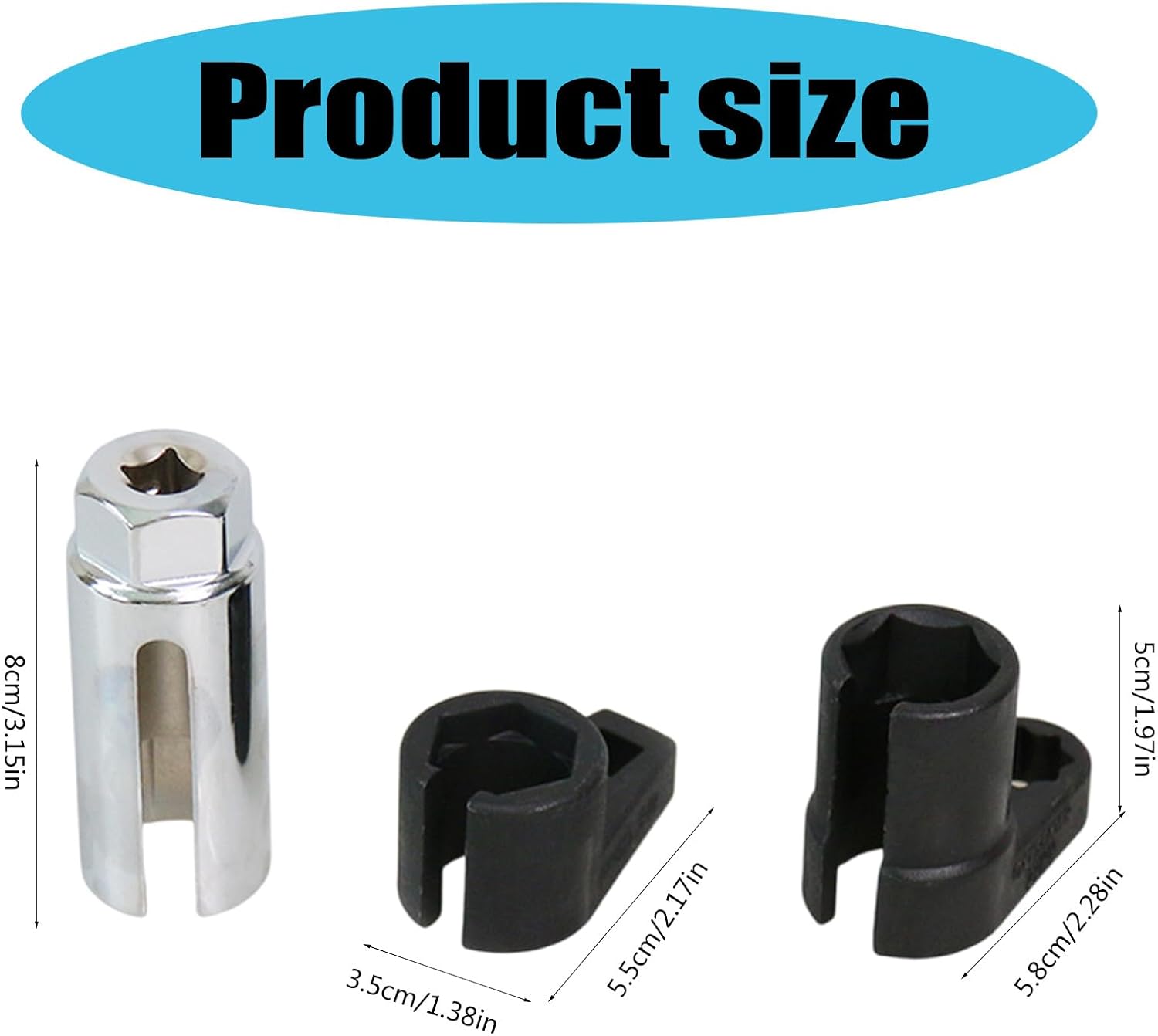 3pcs Socket Automotive Socket Set 1/2" 3/8" Wrench Removal Installation Tool