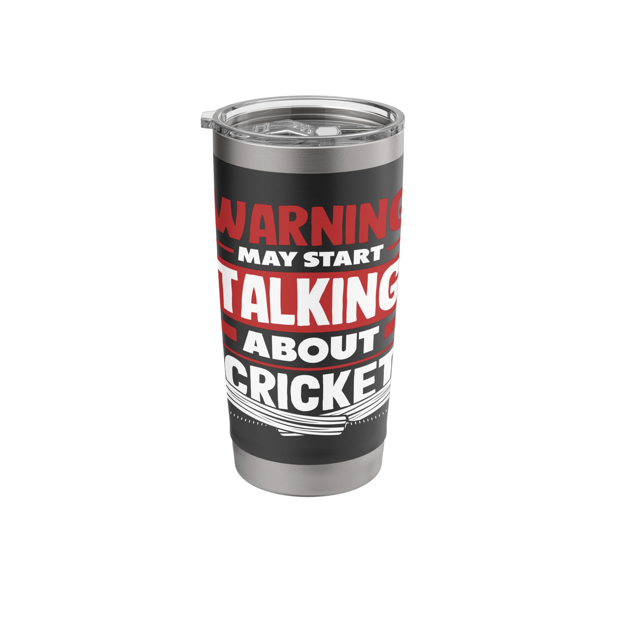 Warning May Start Talking About Cricket Player Stainless Steel Insulated Tumbler
