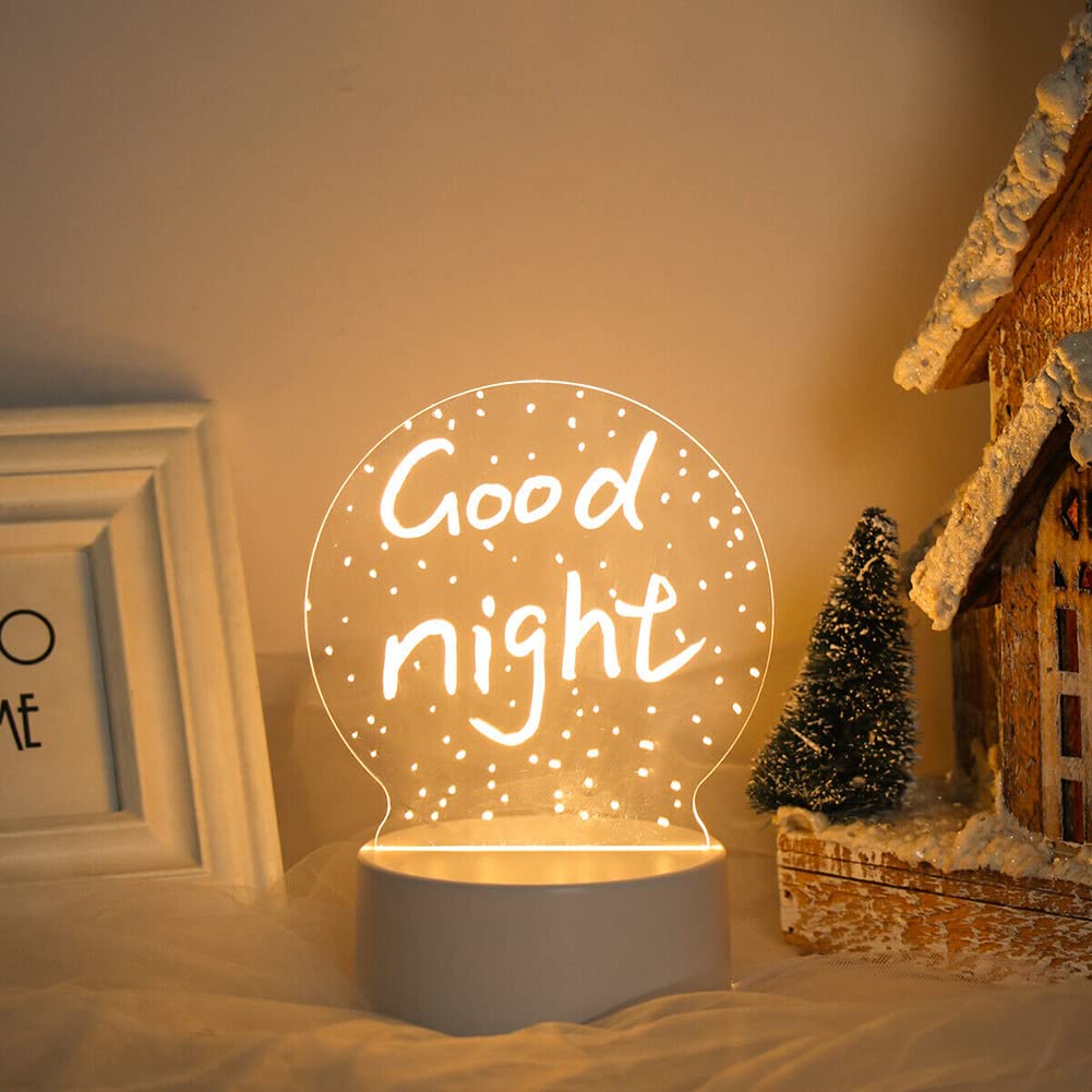 Lampada Notturna LED RGB Con Telecomando E Lavagna Luminosa Fai Da Te – Regalo Perfetto Per Mamma, Compleanno, Anniversario O Bambini
