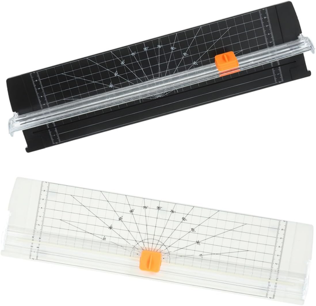 2pcs Paper Trimmer for A4, ABS Stainless Steel Blade for Students