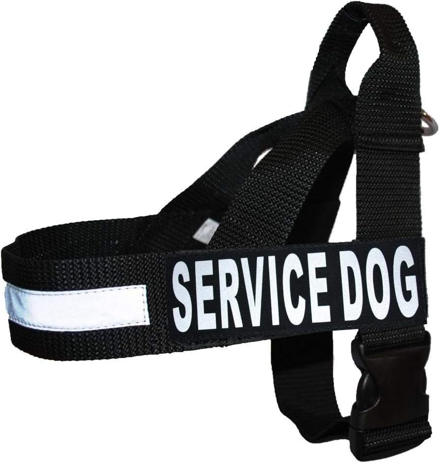 Doggie Stylz Service Dog Nylon Harness No Pull Guide Assistance Comes with 2 Reflective Service Dog Removable Patches. Please Measure Your Dog Before Ordering. (X-Large Fits Girth 29-39")