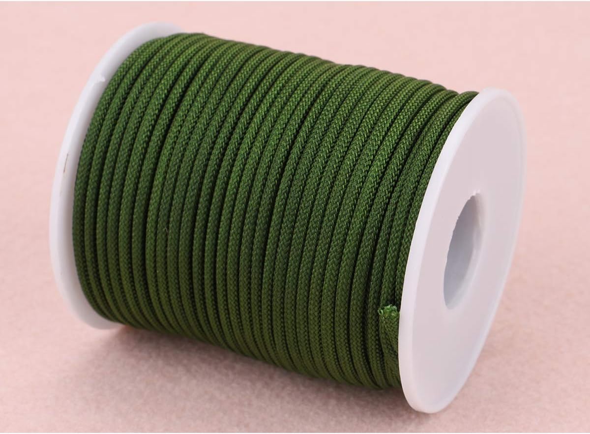 McFanBe Braided Nylon Twine Cord Thread String for Necklace Bracelet Jewelry Making Crafting Accessories (2mm-98feet, Army Green)