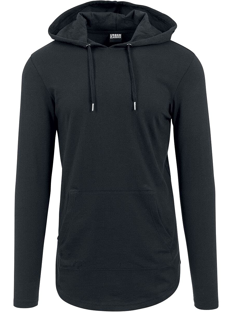 Urban Classics Men's Jersey Hoodie Hooded Sweatshirt, Black (Black 7), XL