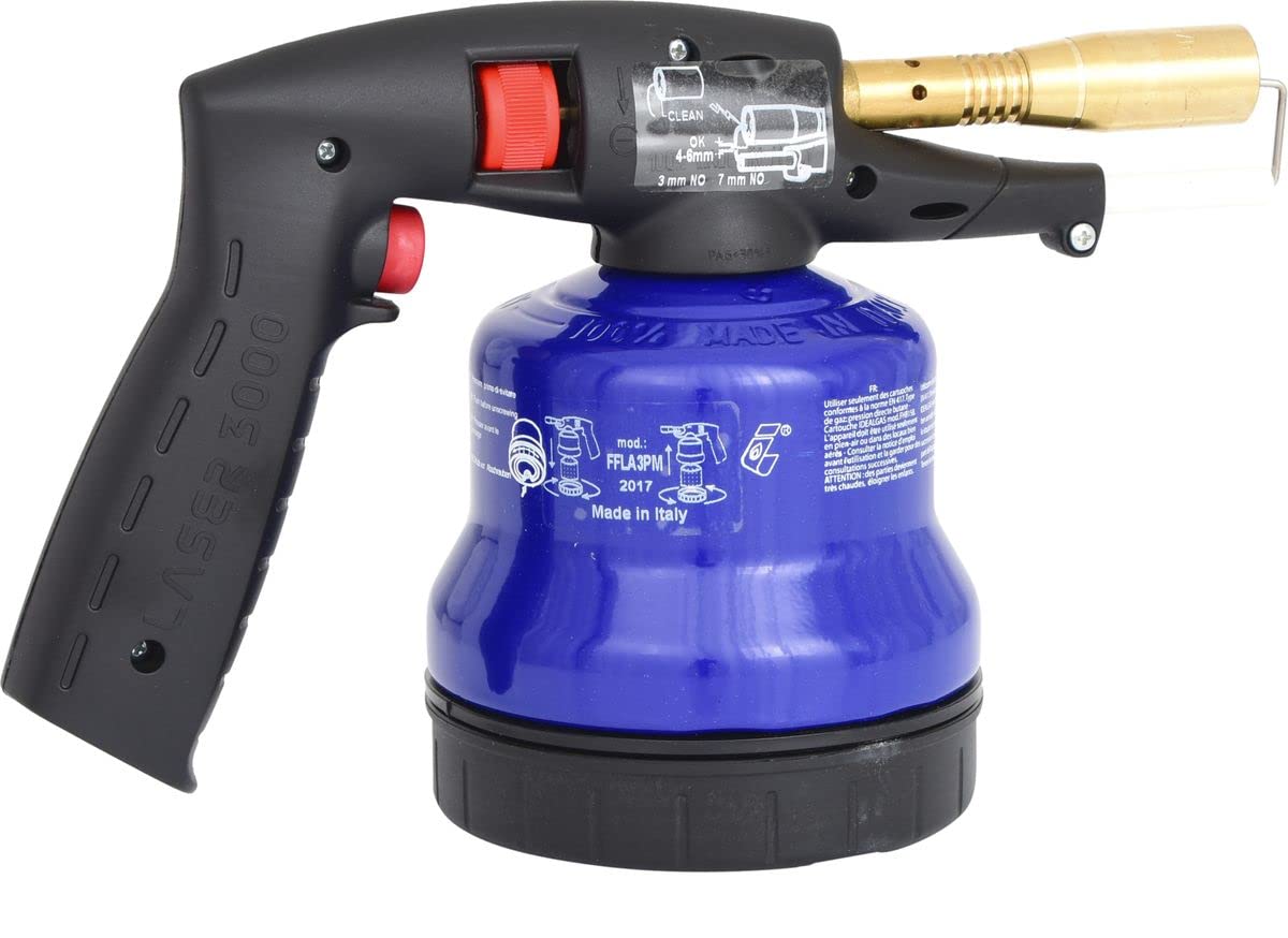 KS Tools 903.5905 Soldador de cartucho con piezoencendido, cuerpo de metal