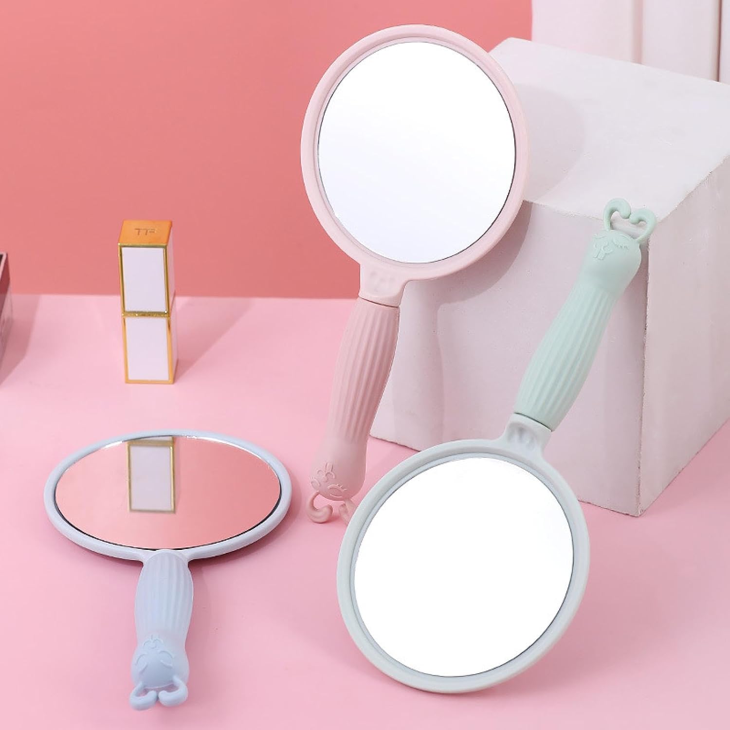 HD Handle Makeup Mirror Handheld Beauty Salon Beauty Mirror Portable Vanity Mirror