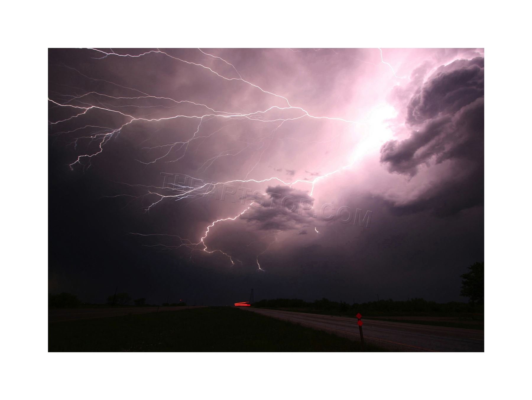Wee Blue Coo Photo Nature Weather Lightning Electric Storm Wall Art Print