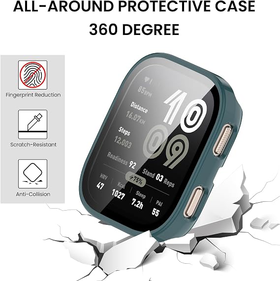 Intended for Amazfit Bip 6 Case Screen Protector Tempered Glass Film Hard PC Bumper Shockproof Face Cover Shell Smartwatch Accessories