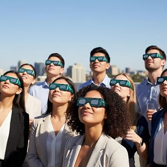 Solar Eclipse Glasses ISO 12312-2 & CE Certified – Safe Solar Viewing for Direct Sun & August 2026 Eclipse | Paper Cardboard Frame, Made in EU | For Kids & Adults