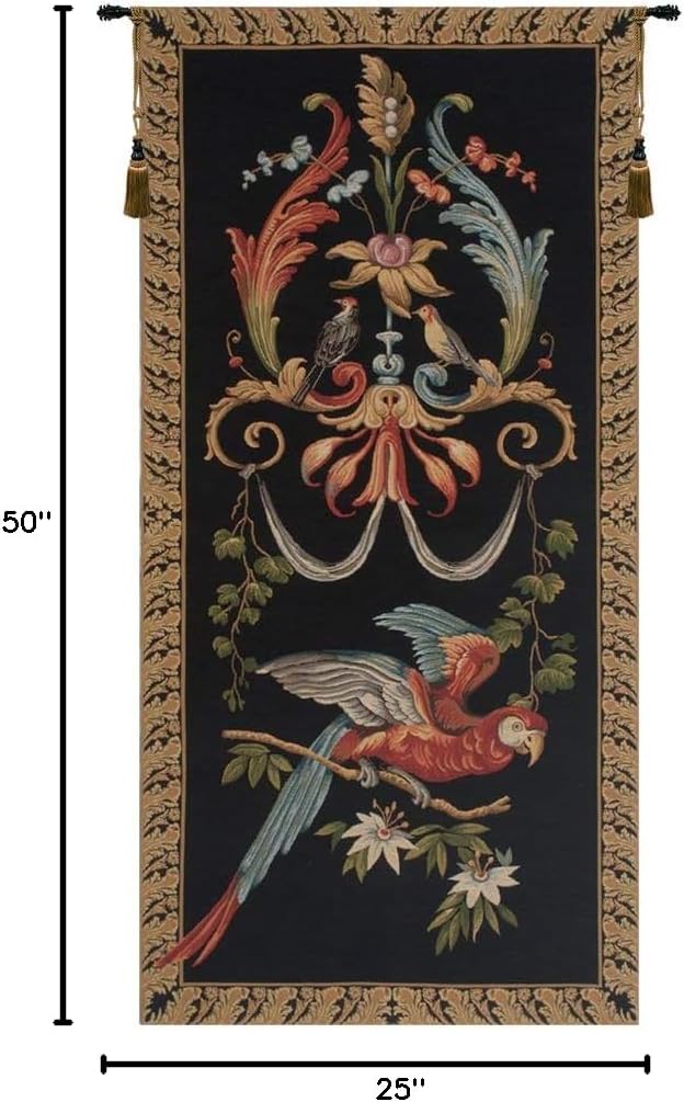 Parrot's Fantasy European Tapestry - 25 in. x 50 in. Cotton/Viscose/Polyester/Mercurise by Charlotte Home Furnishings