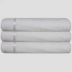 Kit 3 Toalhas Banhao Gigante Glamour 500g - Super Macia (Branca)