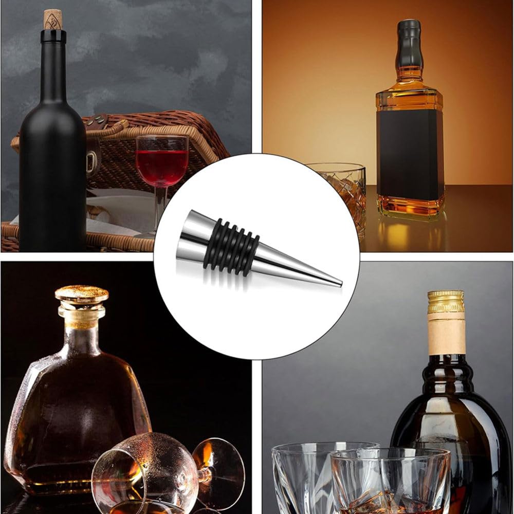 Bouchons de Bouteille de Vin Réutilisables, Bouchons Décoratifs pour Bouteilles de Vin.