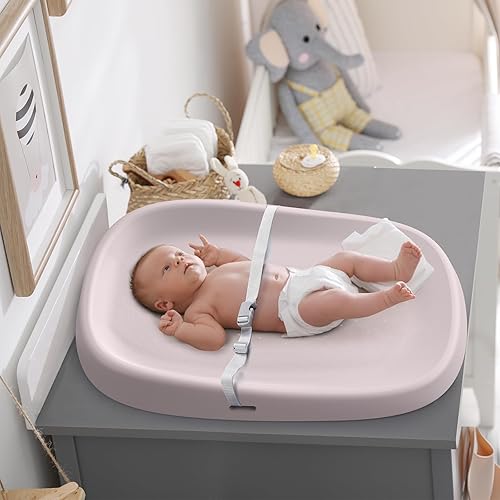 Miniatura 14 de Bellababy Cambiador de bebé, impermeable y antideslizante, suave, fácil de limpiar, ligero, portátil, poliuretano (PU), 27.6 * 19.2 * 2.9, gris