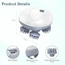 NeoCraft | Upgraded Electric Scalp Massager for Men Women, Handheld Cat Dog Pet Head Massager with 4 Massage Heads, 3 Speeds, Waterproof Massager, head therapy device migraine relax massager for Soothing Muscles Joints (Colour May Vary) gallery image