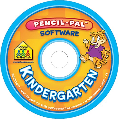 School Zone - Kindergarten Pencil-Pal Software - Ages 5 To 6, Cd-Rom, Math, Reading, Letters, Numbers, Patterns, Puzzles, Sequencing, Rhyming, And More #TOP5