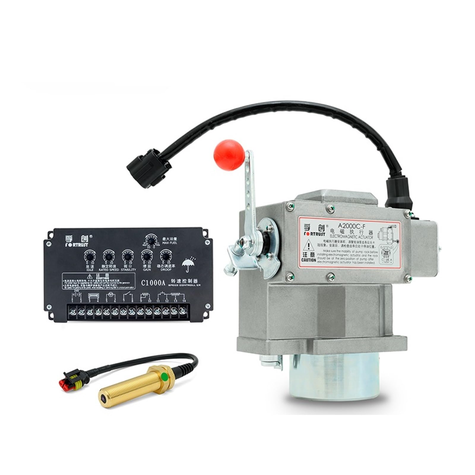 GERRIT Generator actuators A2000C-F Electronic Governor Actuator C1000A Generator Set Weichai Speed Control Accessories WC6170 WP12 13 YC6M (Color : A2000C-F C1000A)