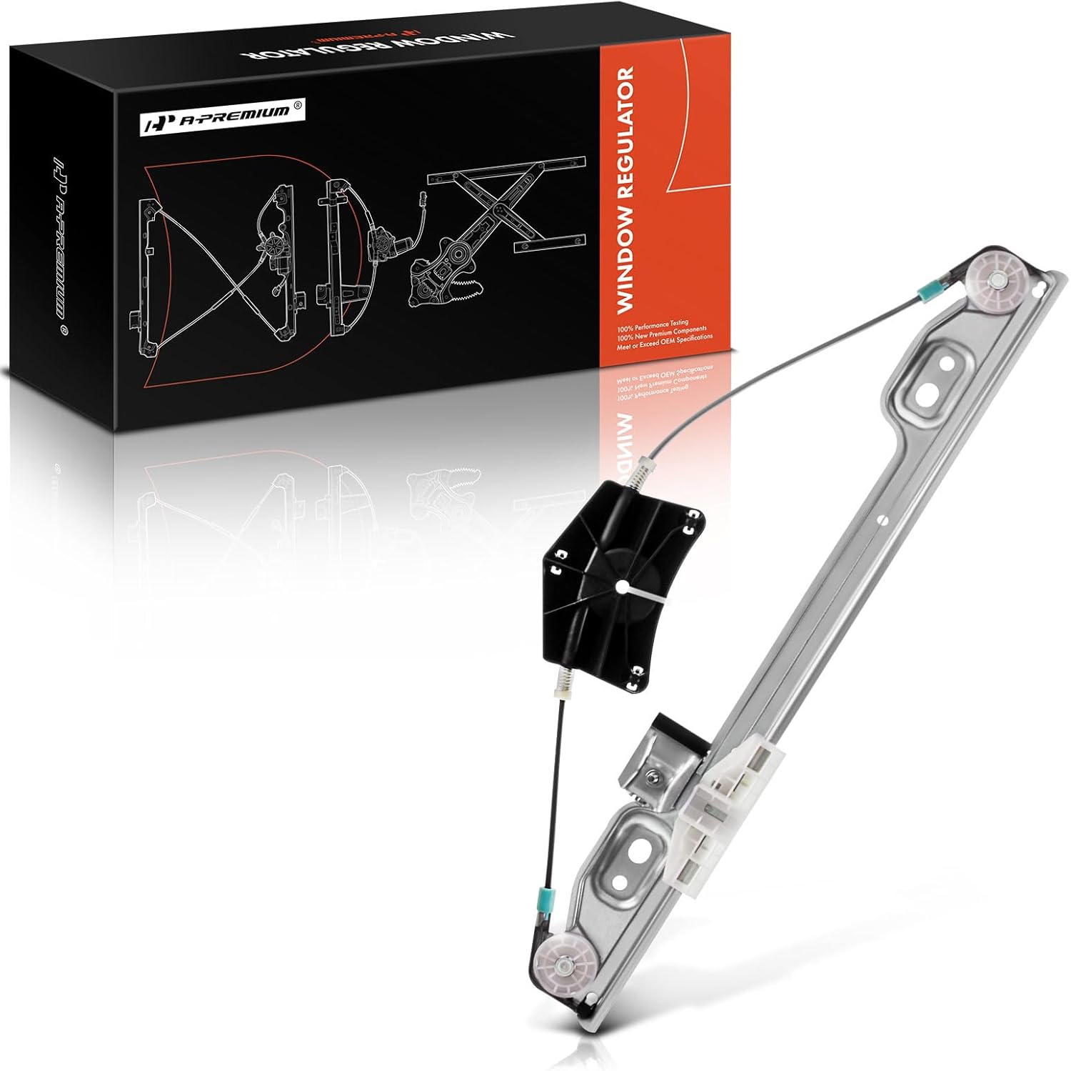 A-Premium Electric Power Window Regulator Without Motor Compatible with Ford Edge 2007-2014 & Lincoln MKX 2007-2015, Rear Right Passenger Side