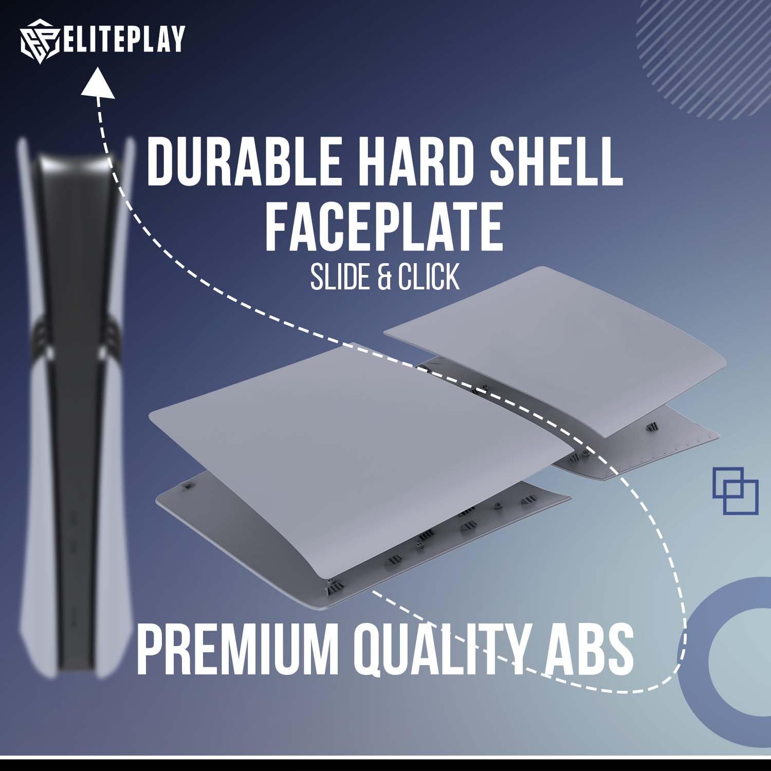 ElitePlay 30th Anniversary Grey PS5 Pro Digital Faceplates Cover Case Replacement Plates for Playstation 5 Pro Digital Edition