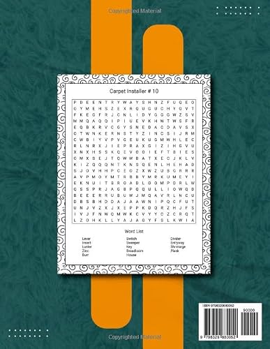Carpet Installer Word Search Book: A Carpet Installation Themed Puzzle Book