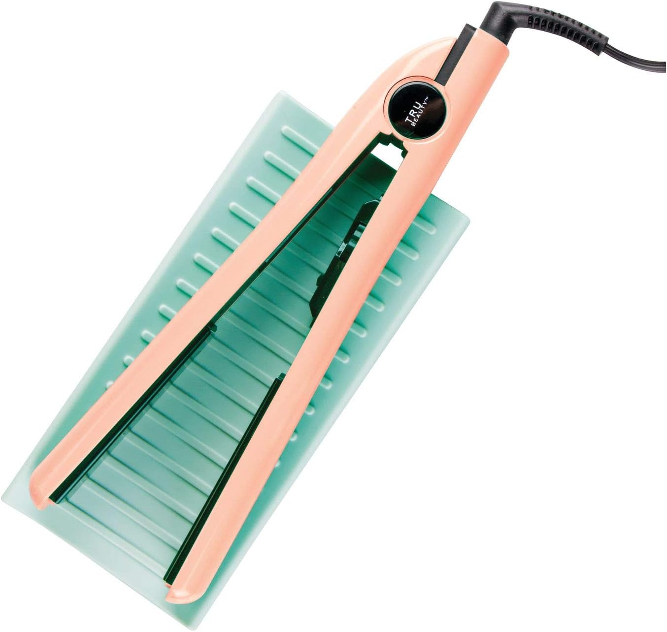 iDesign Silicone Heat Resistant Hair Styling Tool Mat - 8" x 3.75" x .0.77", Aqua