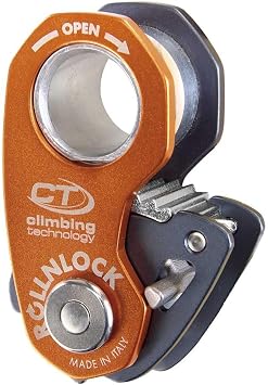 Climbing Technology RollNlock-Anthracite/Orange Safety Accessory, Adults Unisex, Multicoloured Multicoloured, One Size