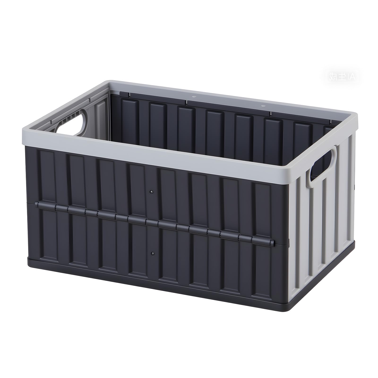 VEVOR Scatole Portaoggetti Pieghevoli in Plastica 65 L, Casse Pieghevoli Impilabili con Coperchio e Maniglie, Set da 3 PZ, Portata Massima 38 kg, Cesti Contenitori Pieghevoli Resistenti e Salvaspazio