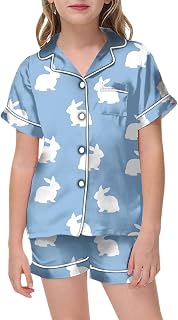 Vestido de Cenicienta para niña, pijama estampado para niñas, para el día de Pascua, top de manga corta y corto con botones, conjunto de pijama para el hogar, vestido de camiseta de niña de balance