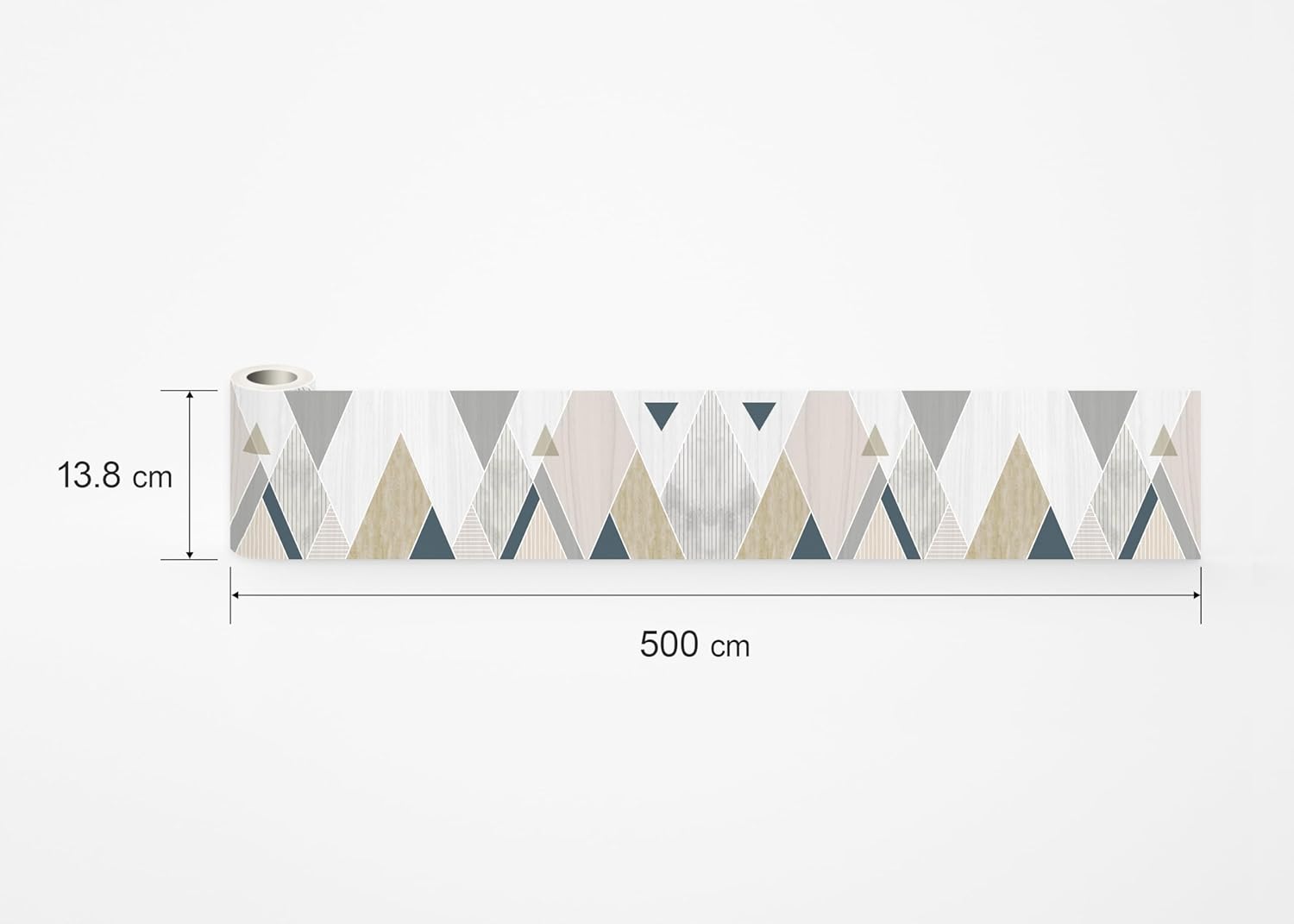AG Design AWB 8446 Self-Adhesive Border Marble and Wood, Waterproof Decoration for Walls, Furniture, Wallpaper, Wall Coverings and Doors, Film, Width 500 cm x Height 13.8 cm