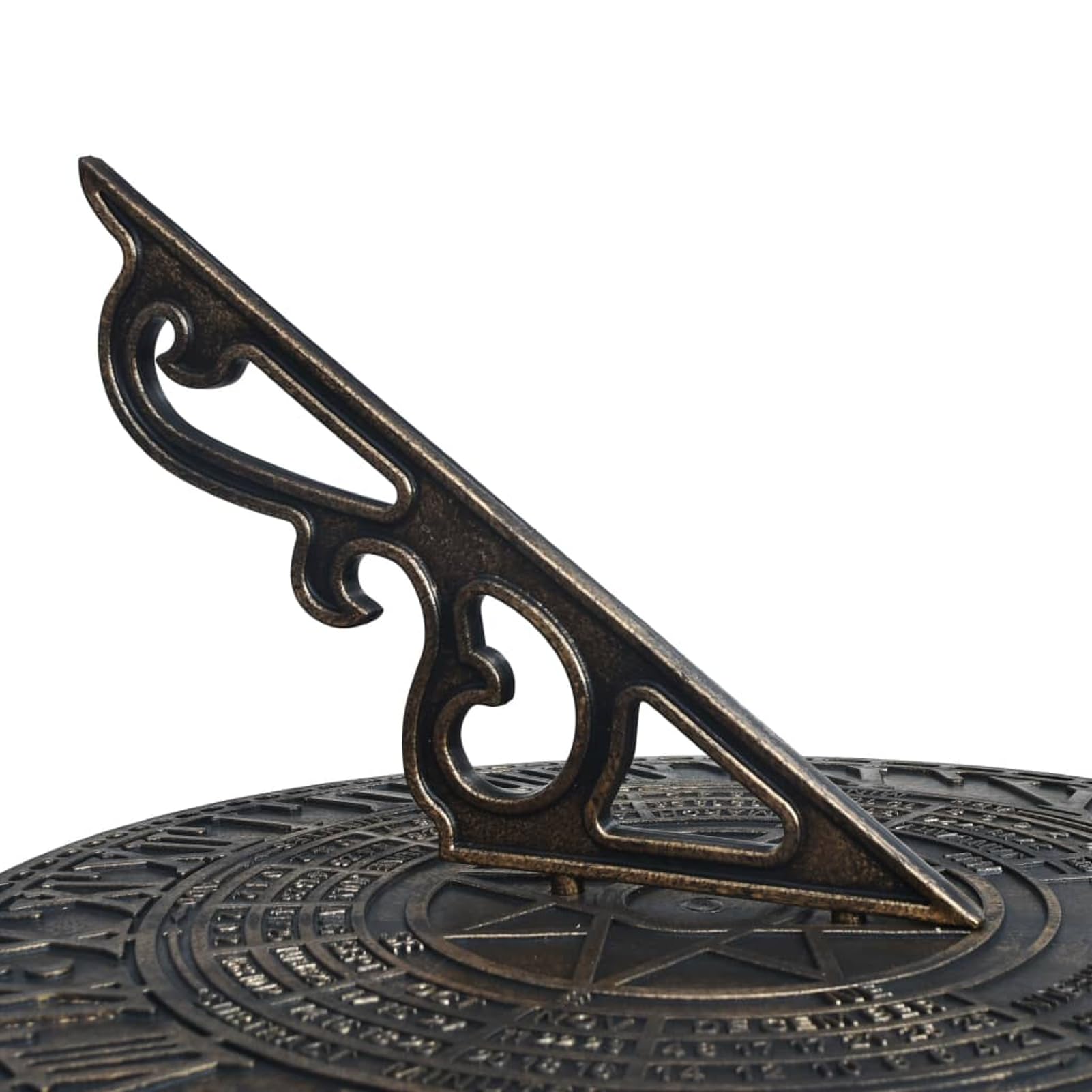 Gecheer Reloj Solar de Jardín en Bronce, Hecho de Plástico Macizo Resistente a la Intemperie con Base Estable, Decoración Exterior Elegante Que Indica la Hora por Sombras. LYKLYDZJ-48225ES