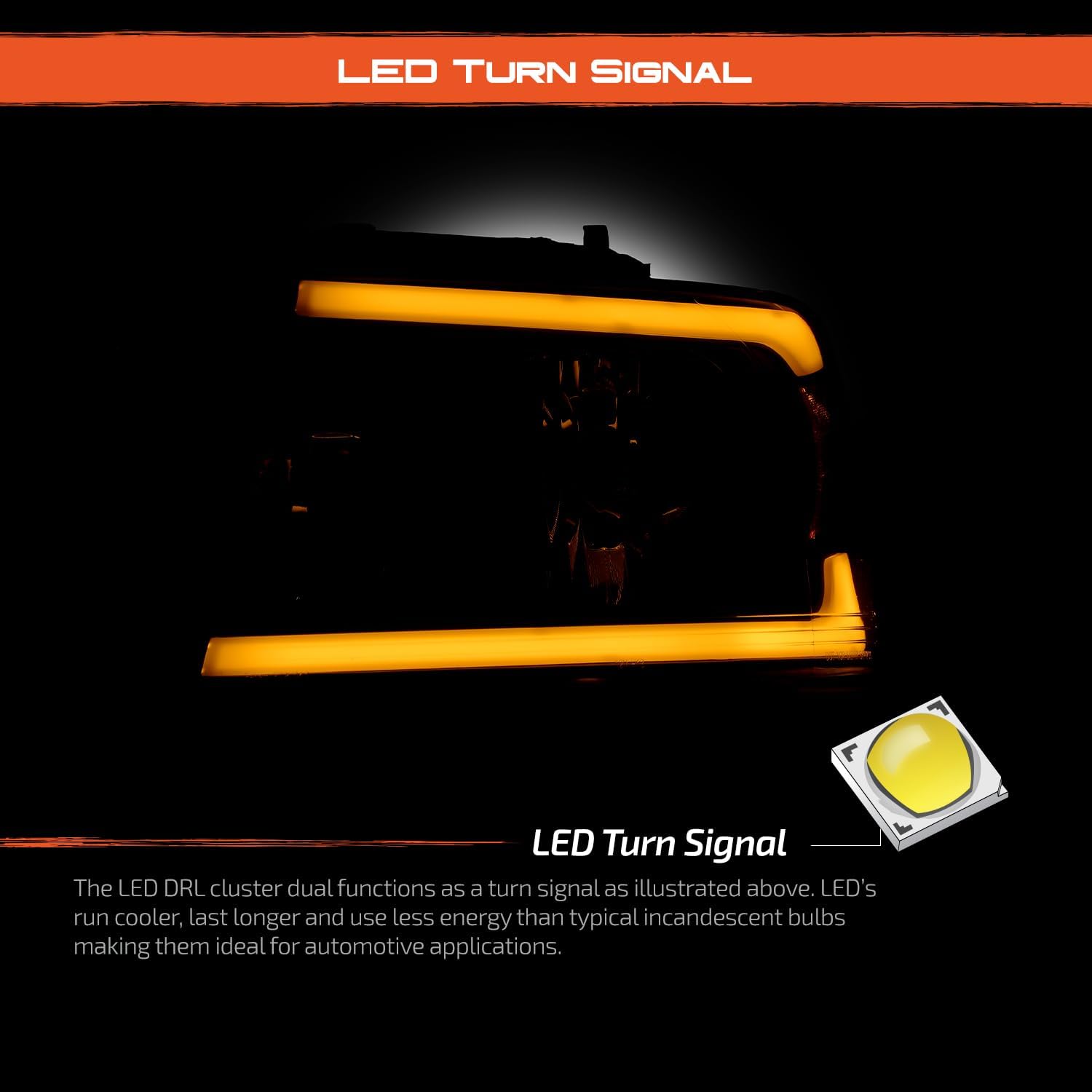 AKKON - Fits 04-08 Ford F150 06-08 Lincoln Mark LT Black Headlights w/LED Greeting Lamp Switchback DRL Sequential Signal
