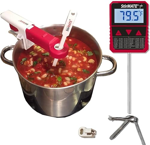StirMATE Agitador automático de ollas + kit de termómetro culinario