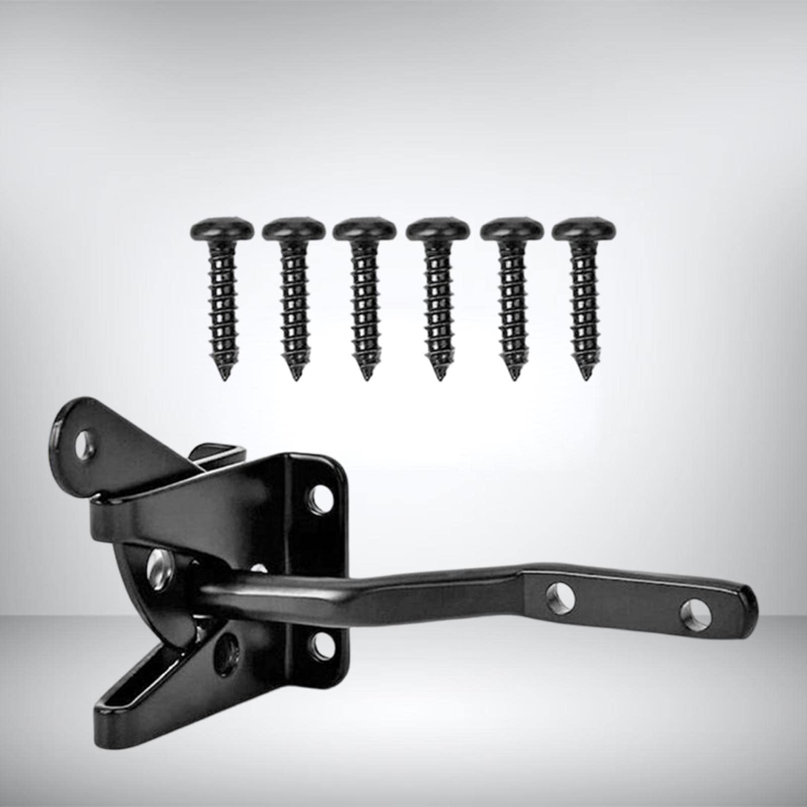 SAZ DEKOR® Heavy Duty Fence Gate Latch Self Locking Hardware for Yard Shed Barn Doors|Hanging Rack, Clothes Hanger for Balcony & Bedroom, Wall Hanging Hooks Strong Without Drilling, Screw Driver|