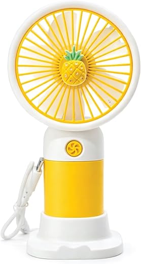 Mini Portable Fan, Powerful Hand Fan Design 3 Speed Personal Small Desk Fan, Lightweight Rechargeable Usb Handheld Fan For