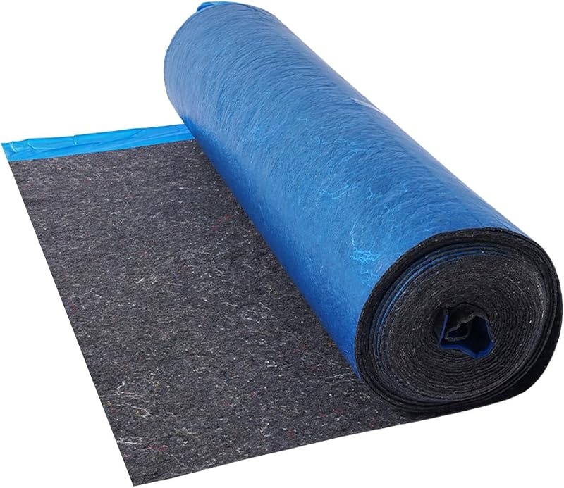 VEVOR Contrapiso para Piso 200 pies Cuadrados/Rollo, Acolchado para Piso Laminado de 3 mm de Grosor con Barrera de Vapor Adjunta, Fibra Resistente + Película de PE, Insonorización y Reducción de Ruido, Ideal para Madera Laminada