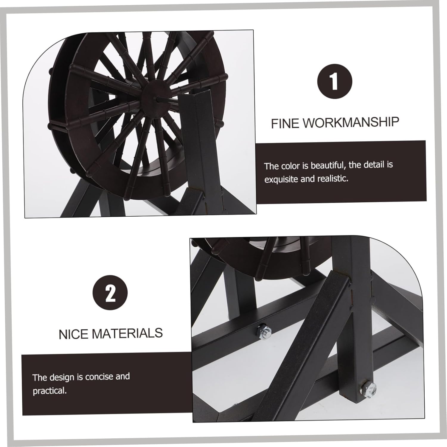 Water Wheel Fountain Tabletop Water Micro Wheel DIY Model Practical Design Relaxing Sound