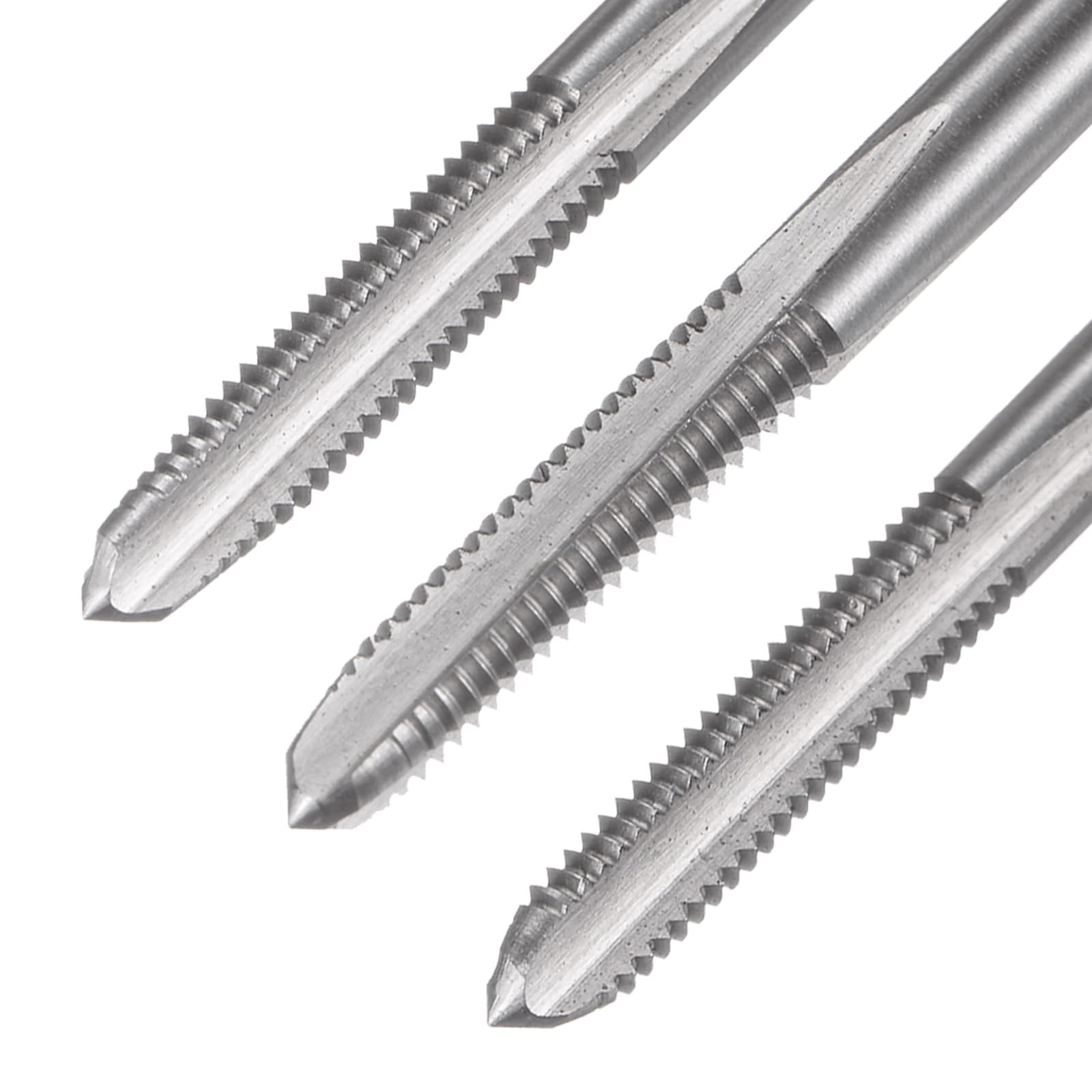 Set di 3 Maschi a Mano metrici, Maschi a Vite Conici M4 x 0,7//Filettatura Inferiore, Kit di Utensili per Filettatura Manuale in Acciaio rapido