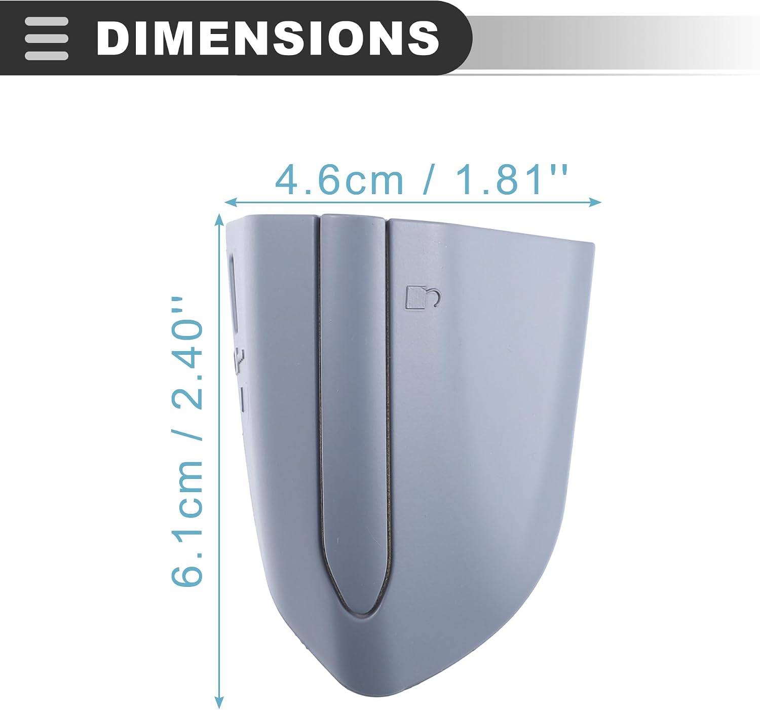 Motoforti Door Handle Lock Cover Cap, Car Accessories, for Ford Fusion 2013-2020, Plastic, Gray