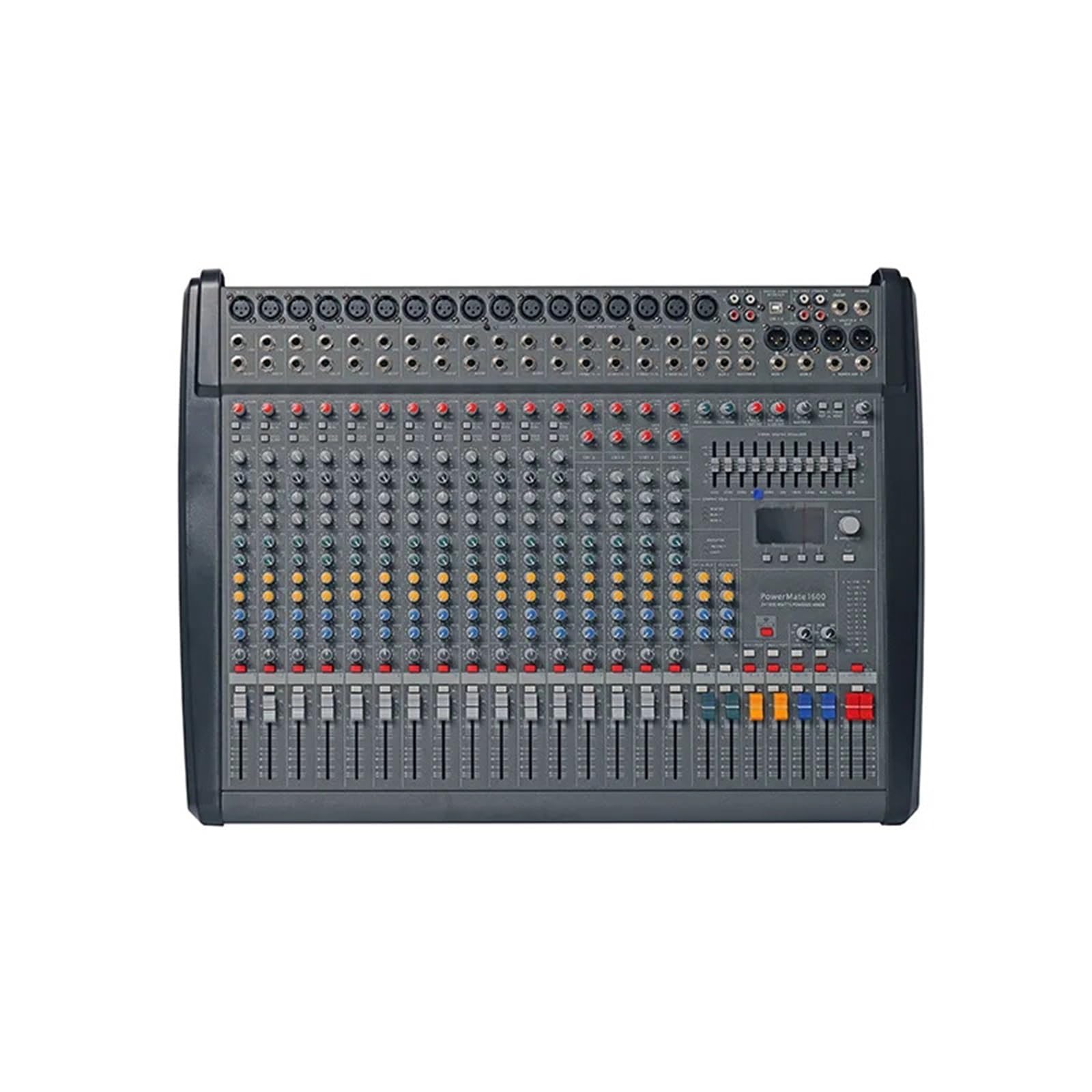 Controladora DJ, Mezclador de DSP de 16 canales y 99 canales, controlador DJ con reverberación, grabación y mezcla, con Bluetooth 5.0, controlador DJ de rendimiento profesional.(PM1600-3)