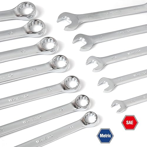 Miniatura 6 de WORKPRO Juego de 450 piezas de llaves de vaso de 1/2" 1/4" 3/8", CR-V métricas e imperiales con llave de trinquete de liberación rápida, llaves,