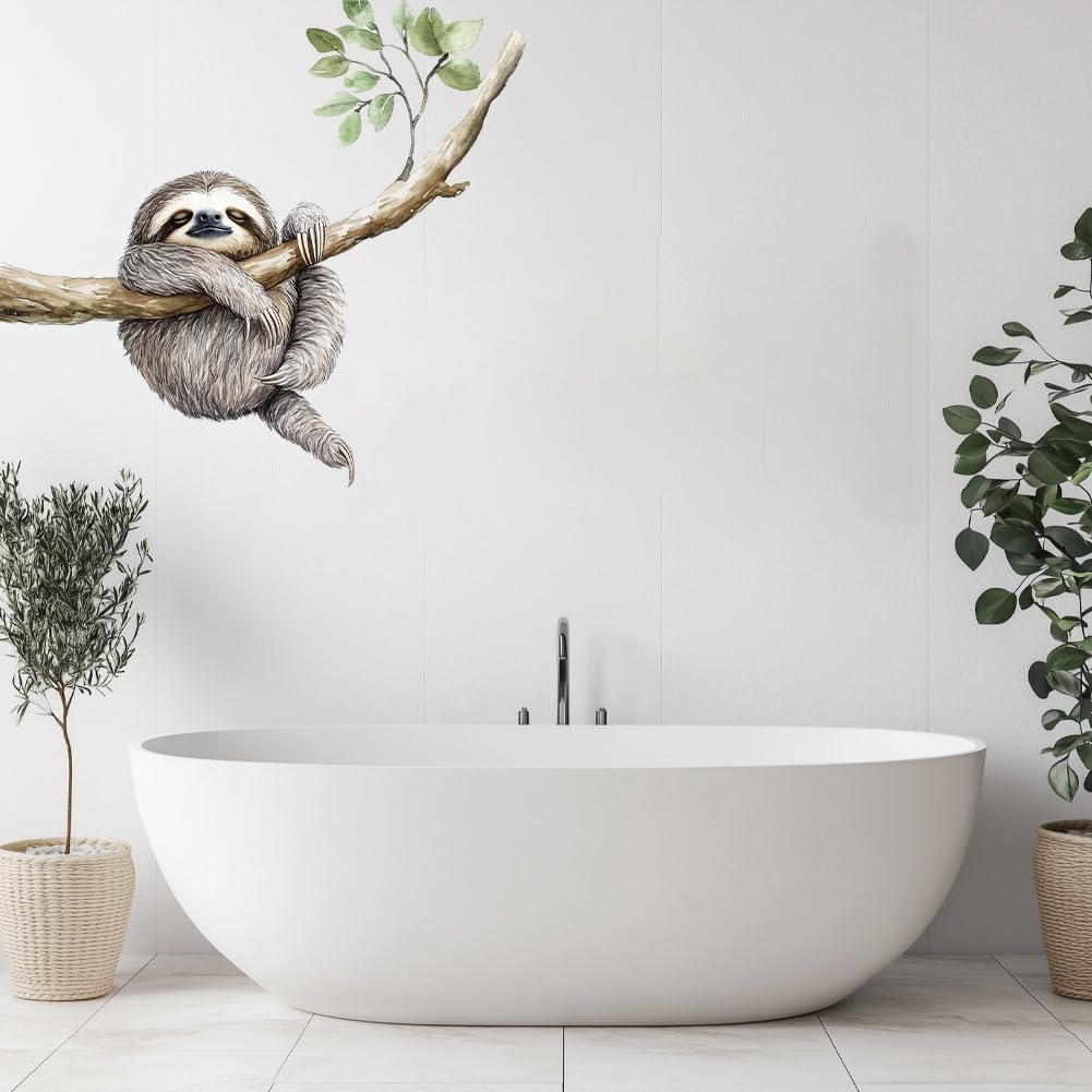 GOMAKERER 1 Pc Little Sloth Wall Decal - Image 4